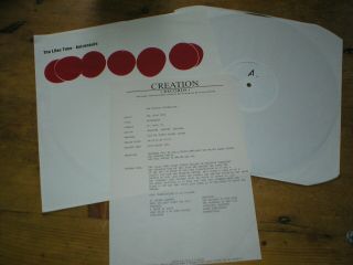White Label Lp & A4 Pr Sheet The Lilac Time - Astronauts Creation Stephen Duffy
