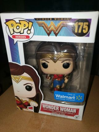 Funko Pop Wonder Woman With Shield Walmart Exclusive Heroes 175