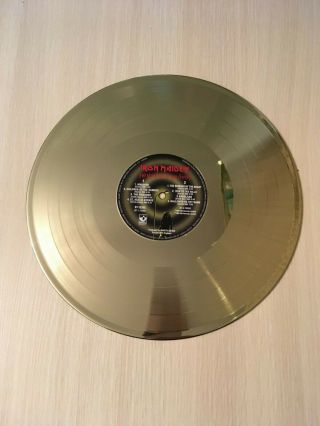 Iron Maiden - The Number Of The Beast 1982 Gold Vinyl Record