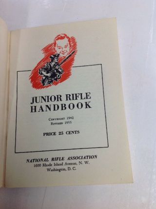 Vintage 1955 NRA Junior Rifle Handbook midcentury graphics gunman training book 3