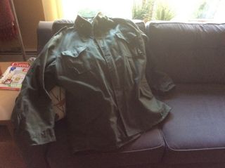 Vintage Us Military M - 65 Field Jacket Od Green X - Large Long