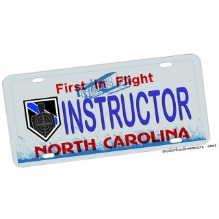 North Carolina Thin Blue Line Firearms Instructor Design Aluminum License Plate