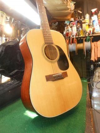 Vintage Alvarez Model 5021 12 - String Acoustic Guitar Made In Japan W 
