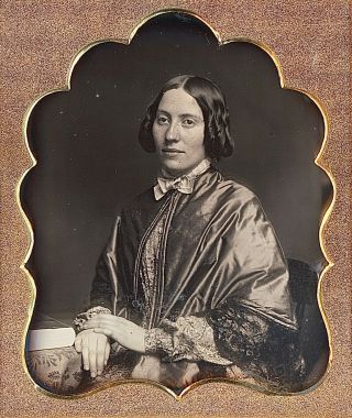 Young Lady With Freckles Identified 1/6 Plate Daguerreotype E928