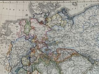 1854 GERMANY ANTIQUE HAND COLOURED MAP BY CARL FLEMMING 2