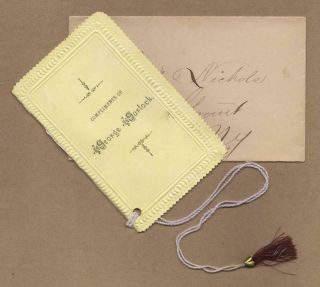 1885 Invitation W/envelope Thanksgiving Party At Garlock 