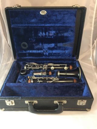 Buffet Crampon Wood Clarinet Evette Master Model D Wooden Vintage Pre - 1960