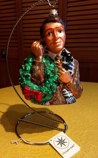 Jimmy James Stewart Glass Christmas Ornament Christopher Radko Wonderful Life