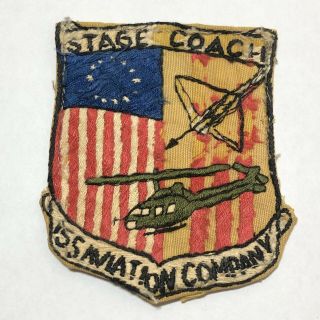 Vietnam War Theatre Made 155th Aviation Company Pocket Patch Uniform Removed