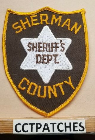 Vintage Sherman County,  Oregon Sheriff (police) Shoulder Patch Or