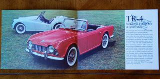 Triumph TR4 first US brochure Prospekt,  1961 2