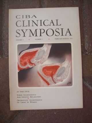 Ciba Clinical Symposia Feb March 1952 Dr Frank Netter Cover - Urine Incontinence