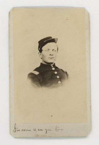 Civil War Officer Cdv Photo Freiterich Charles Dietz,  Poss.  Columbus,  Ohio