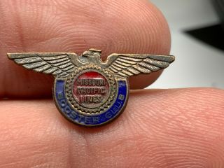 Vintage Missouri Pacific Lines Eagle With Wings Gorgeous Service Award Pin.