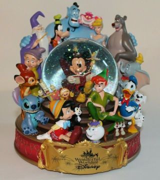 Retired Wonderful World Of Disney When You Wish Upon A Star Musical Snowglobe