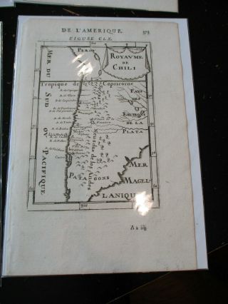 South America - Mallet,  published Paris 1683 copper plate engraving,  5 plates 3
