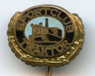 Germany Ddr Sport Football Club Traktor Badge Pin Grade