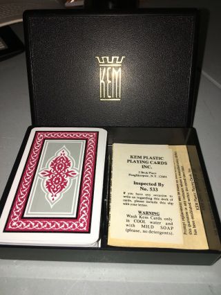 Kem Plastic Playing Cards Case With One Deck