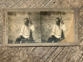 Indian Stereoview Curley Sole Survivor Of Custer Massacre By F A Rinehart