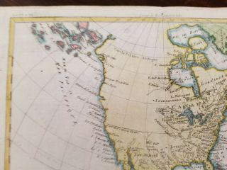 1780 Bonne Map Colonial America United States Canada Texas Unexplored 2