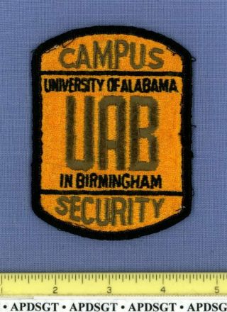 University Of Alabama In Birmingham Security School Campus Police Patch Fe Uab
