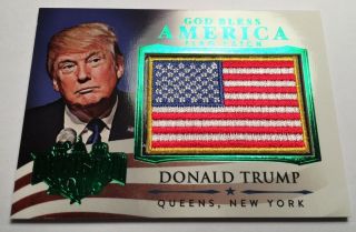 Decision 2016 Donald Trump God Bless America Mini Flag - Series 2 Green Gba23