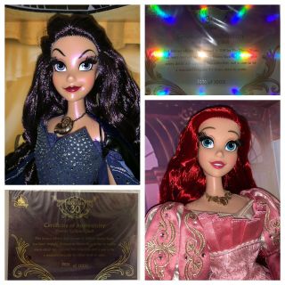 Disney D23 Expo 2019 Little Mermaid Ariel And Vanessa Doll Set Le 1000