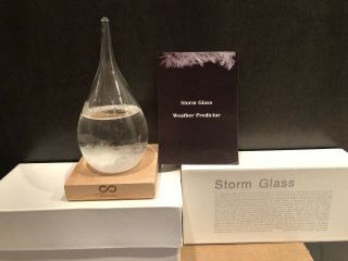 Storm Glass Barometer Large Crystal Drops Water Shape Weather Forecaster