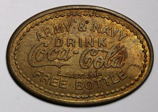 Us Army & Navy Coca - Cola Drink La Stamp Drink Token