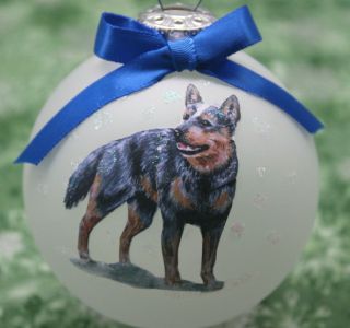D091 Hand - Made Christmas Ornament - Australian Cattle Dog Blue Heeler - Standing