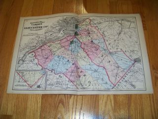 1872 Map F.  W.  Beers,  Comstock & Cline Camden & Gloucester County NJ Burlington 2