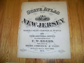 1872 Map F.  W.  Beers,  Comstock & Cline Camden & Gloucester County NJ Burlington 3