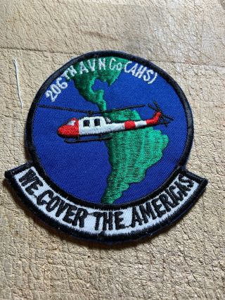 1960s/vietnam? Us Army Patch - 206th Avn Co.  (ahs) We Cover The Americas -
