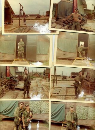 (8) 1969 Usmc Echo Co.  3d Recon Bn Recon Marines Boot Lace Dogtag Quang Tri Pics