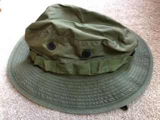 Vietnam Era Boonie Hat Size 7 1/4 White Tag Miller Bros.