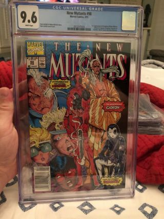 The Mutants 98 (feb 1991,  Marvel) Cgc 9.  6 First Deadpool
