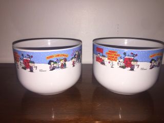 Charlie Brown PEANUTS Coffee Mugs Soup Bowl MERRY CHRISTMAS by Galerie Set Of 2 2