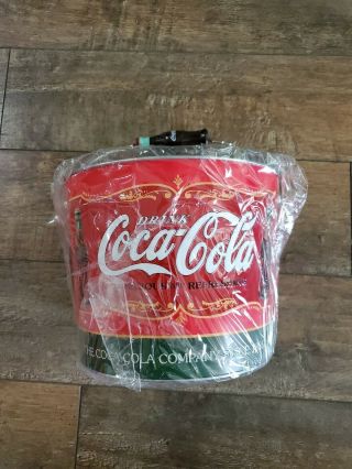 Vintage Coca Cola Ice Bucket Large Round Galvanized Metal Tin