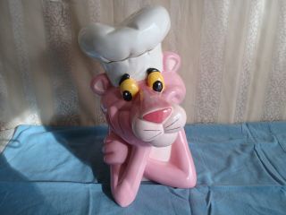 Vintage 1997 Pink Panther Full Face Cookie Jar United Artist Limited