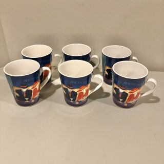 Set Of 6 Sango Cafe Americana Coffee Mugs