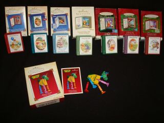Set Of 7 Hallmark Storybook Winnie The Pooh Ornaments Plus Crayola " Happy Hues "