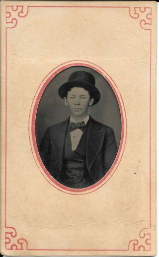 Tintype Of A Young Man,  Resembles Billy The Kid,  Old West,  Outlaw