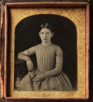 Early Whole Case 6th Plate Daguerreotype Pretty Young Girl