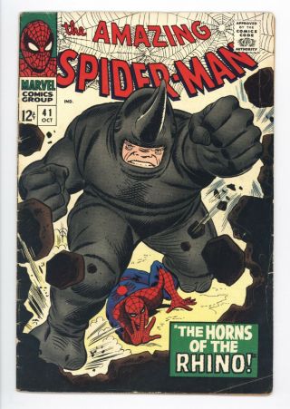 Spider - Man 41 Vol 1 Mid Grade 1st Appearance Of The Rhino