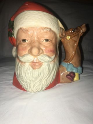 Royal Doulton 1982 Santa Claus Toby Mug With Reindeer Handle