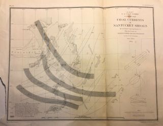 1854 Us Coast Survey Tidal Currents Of Nantucket Shoals