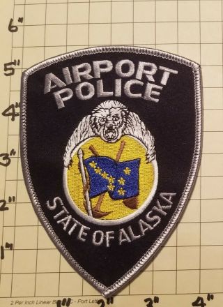 State Of Alaska Airport Police Patch W/ Presentation Card