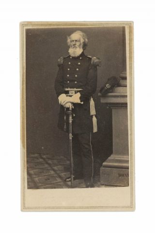 Civil War Cdv Union General Joseph K.  Mansfield,  Killed At Antietam