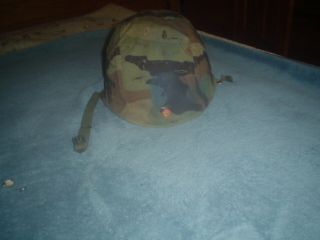 Us Army Vietnam War Era Helmet With Camo Cover