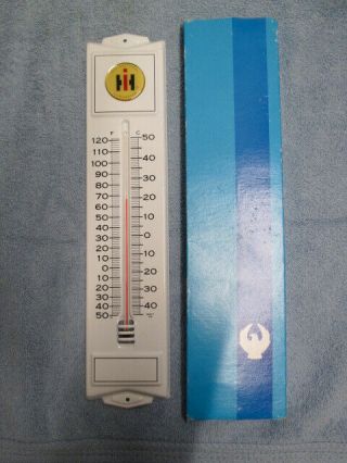 Nos International Harvester Dealer Metal Wall Thermometer